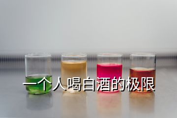 一個(gè)人喝白酒的極限