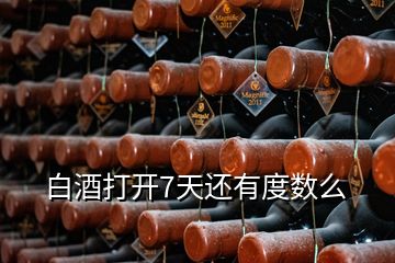 白酒打開7天還有度數(shù)么