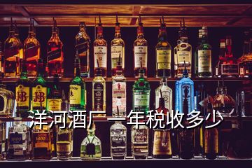 洋河酒廠一年稅收多少