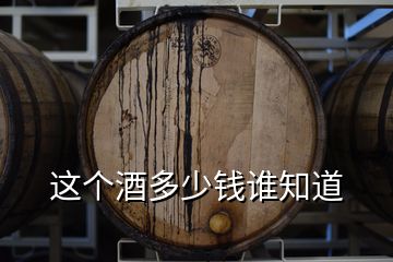 這個(gè)酒多少錢誰知道