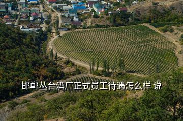 邯鄲叢臺(tái)酒廠正式員工待遇怎么樣 說(shuō)