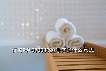 遼ICP備07008690號這是什么意思