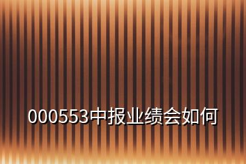 000553中報(bào)業(yè)績(jī)會(huì)如何