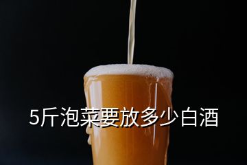 5斤泡菜要放多少白酒