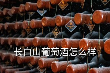 長(zhǎng)白山葡萄酒怎么樣