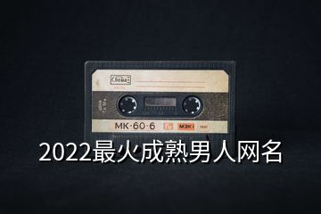 2022最火成熟男人網(wǎng)名