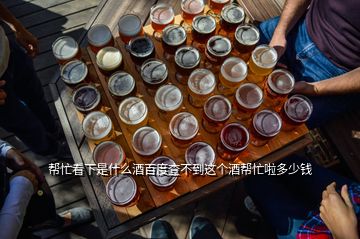 幫忙看下是什么酒百度查不到這個酒幫忙啦多少錢