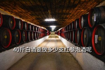 40斤白酒要放多少支紅參泡酒呢