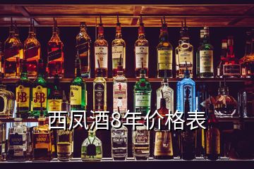 西鳳酒8年價格表