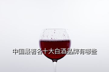 中國(guó)最著名十大白酒品牌有哪些