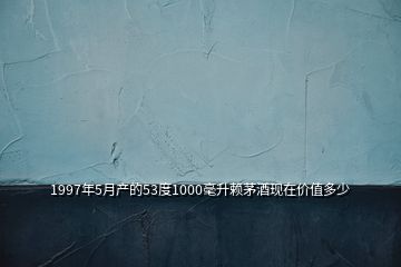 1997年5月產(chǎn)的53度1000毫升賴茅酒現(xiàn)在價(jià)值多少