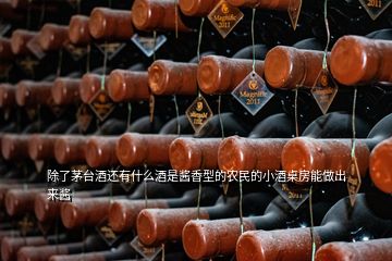 除了茅臺酒還有什么酒是醬香型的農(nóng)民的小酒桌房能做出來醬