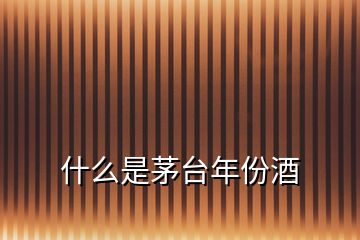 什么是茅臺(tái)年份酒