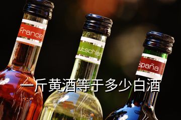 一斤黃酒等于多少白酒