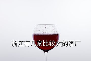 浙江有幾家比較大的酒廠