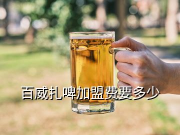 百威扎啤加盟費(fèi)要多少