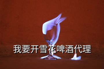 我要開(kāi)雪花啤酒代理