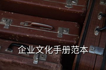 企業(yè)文化手冊范本