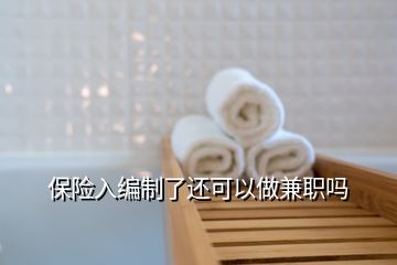 保險(xiǎn)入編制了還可以做兼職嗎