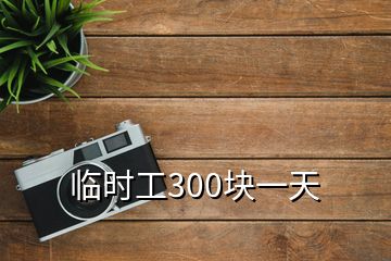 臨時(shí)工300塊一天