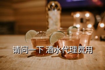 請問一下 酒水代理費用