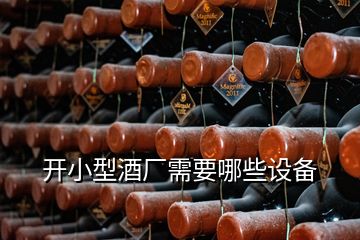 開小型酒廠需要哪些設(shè)備