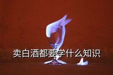 賣白酒都要學(xué)什么知識