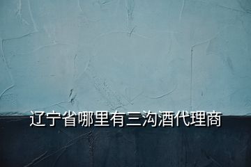 遼寧省哪里有三溝酒代理商