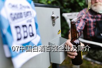 07中國白酒百強(qiáng)企業(yè)及簡介