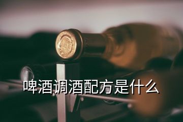 啤酒調(diào)酒配方是什么