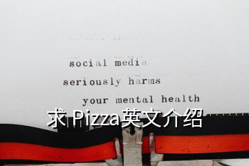 求 Pizza英文介紹