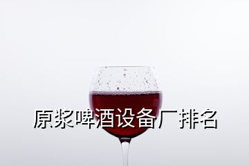 原漿啤酒設(shè)備廠排名