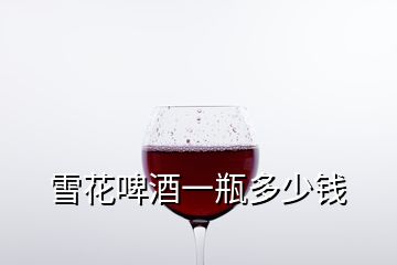 雪花啤酒一瓶多少錢