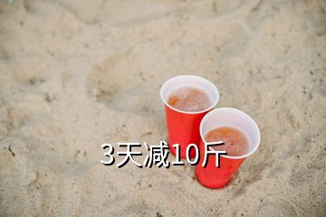 3天減10斤