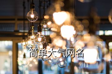 簡(jiǎn)單大氣網(wǎng)名