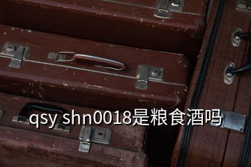 qsy shn0018是糧食酒嗎