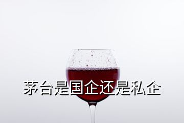 茅臺(tái)是國企還是私企