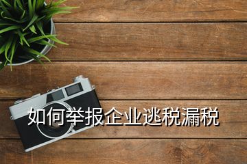 如何舉報企業(yè)逃稅漏稅