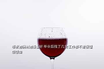 哪家酒鍋制酒設(shè)備好 畢業(yè)后找了幾分工作都不是很理想想自