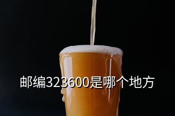 郵編323600是哪個地方