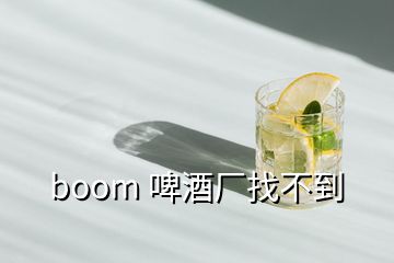 boom 啤酒廠找不到